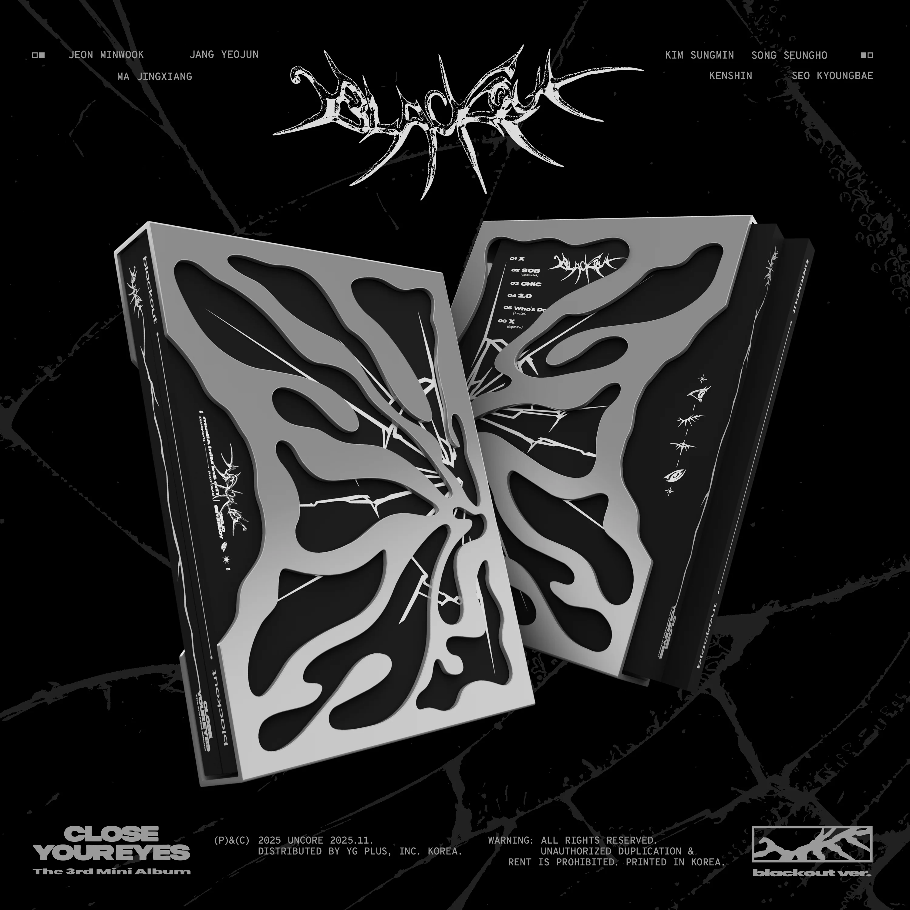 [Signed] CLOSE YOUR EYES - 3rd MINI ALBUM : blackout (blackout Ver.)